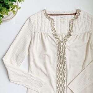 Bob Timberlake | Quilted Cream Top sz XS
